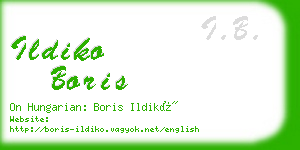 ildiko boris business card